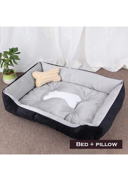Siyah Stil M 65X50X15 Pet Köpek Yatağı Sıcak Kanepe Köpek Paspasları Küçük Orta Büyük Köpek Yumuşak Evcil Hayvan Yatağı Köpekler Için Yıkanabilir Ev Kedi Yavrusu Pamuk Kulübesi Mat (Yurt Dışından)