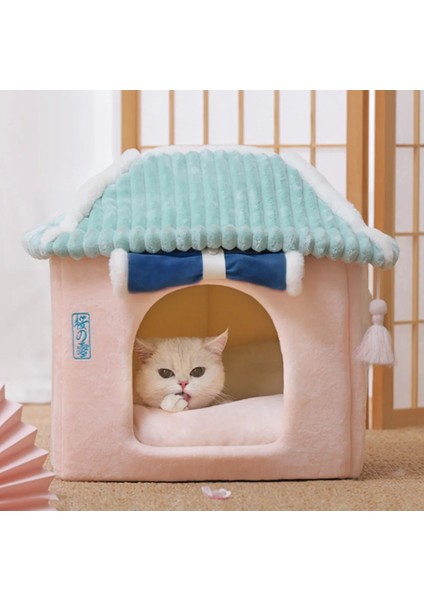 C Stili Köpek Evi Kapalı Sıcak Kulübesi Pet Kedi Mağarası Yuva Tavşan Yuvası Yıkanabilir Çıkarılabilir Mat Rahat Uyku Yatağı Kediler Için (Yurt Dışından)