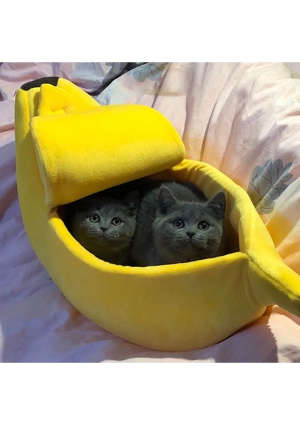 Mavi Stil S Beden Sevimli Muz Şekli Pet Kedi Yatak Ev Mat Dayanıklı Kulübesi Yavru Köpek Köpek Yastık Sepeti Sıcak Taşınabilir Kedi Yastık Yatak Ürünleri (Yurt Dışından) fırsatları