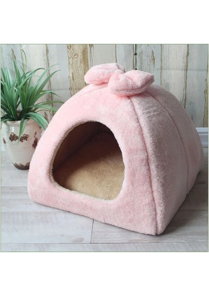 Pembe Tarzı M 35X35CM Pet Kedi Evi Kanepe Yatak Köpek Kulübesi Kış Sıcak Köpek Için Uyku Köpek Kedi Malzemeleri Kesim Kediler Paspaslar (Yurt Dışından)