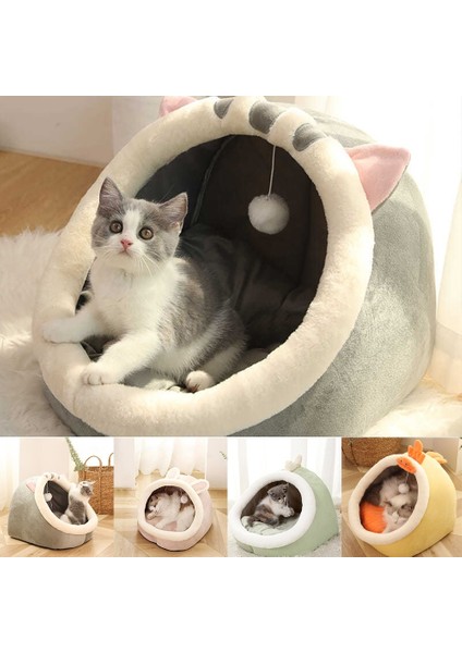 F Stili 30X30X28CM Sıcak Kedi Evi Kedi Yatağı Sevimli Yavru Kedi Şezlong Yastık Çadır Köpek Yavrusu Için Pet Sepeti Yıkanabilir Mağara Yatağı Yuva Yastığı Tatlı (Yurt Dışından) fiyatları