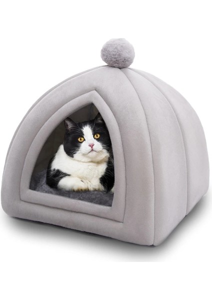 Pembe Tarzı 36X36X40CM Kış Kedi Yatak Evi Çıkarılabilir ve Yıkanabilir Çadır Tipi Kediler Yuva Yumuşak Kaymaz Alt Pet Mağarası Yavru Kediler Için Uyku Malzemeleri (Yurt Dışından) fiyatları