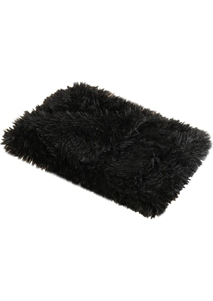 Siyah Stil 78X54CM Yumuşak Pet Köpek Battaniye Kedi Yatak Mat Uzun Peluş Sıcak Çift Katmanlı Kabarık Derin Uyku Örtüsü Küçük Orta Büyük Köpekler Için Yatak (Yurt Dışından)