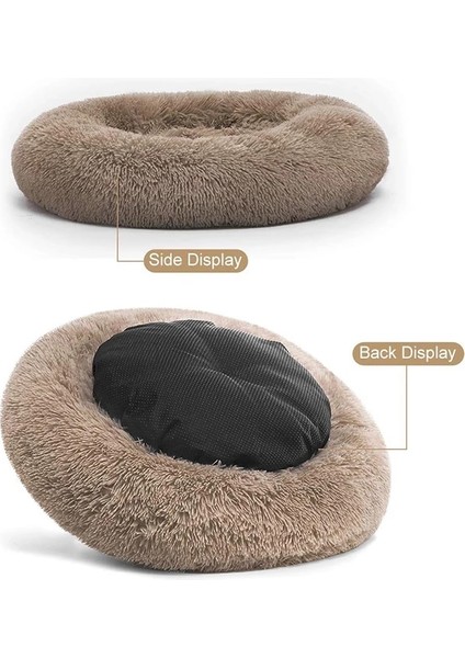 Pembe Tarzı 50CM Sakinleştirici Rahat Köpek Yatağı Yuvarlak Büyük Köpekler Için Pet Şezlong Yastık Kedi Kış Köpek Kulübesi Noel Yavrusu Mat (Yurt Dışından) fırsatları