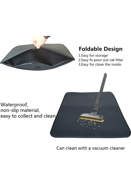 Siyah Stil 40X50CM Çift Katlanabilir Kedi Kumu Mat Su Geçirmez Tuzak Pet Kaymaz Yatak Tutmak Büyük Ev Kutusu Temiz Köpek Katman Için Filtreler Ürün Cama Para (Yurt Dışından) fiyatları