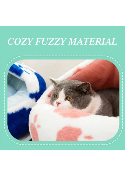 Bej Brindle Stili 5kg Için 40CM Ultra Yumuşak Peluş Kedi Çadır Mağara Yatak Pet Köpek Yatakları Yastık Rahat Yuva Donut Sarılma Kediler Köpek Için Kendinden Isınma Uyku Yatağı (Yurt Dışından) indirimleri