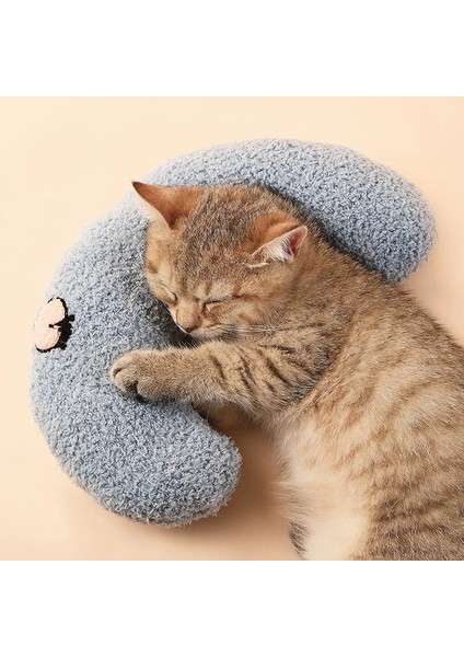 Sarı Stil U-Şekilli Yastık Kedi U-Şekilli Yastık Yatak Kış Çıkarılabilir Derin Uyku Yavrusu Küçük Köpek Pet Yatak Ev Malzemeleri Servikal Omurgayı Koruyun (Yurt Dışından)