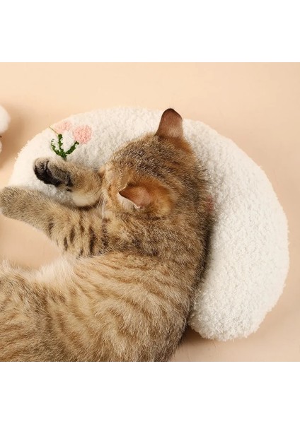 Sarı Stil U-Şekilli Yastık Kedi U-Şekilli Yastık Yatak Kış Çıkarılabilir Derin Uyku Yavrusu Küçük Köpek Pet Yatak Ev Malzemeleri Servikal Omurgayı Koruyun (Yurt Dışından)