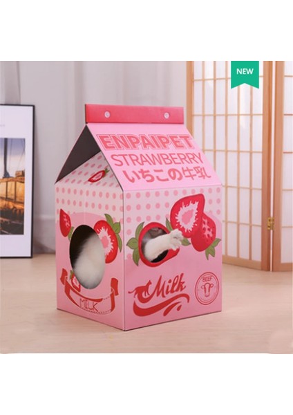 Barbekü Dükkanı Tarzı Oluklu Papper Süt Kutusu Kedi Evi Ev Yatak Nefes Tavşan Yavru Kedi Kedi Yuvası Scratch Pad Karton Pet Kedi Uyku Evi Için (Yurt Dışından) fırsatları