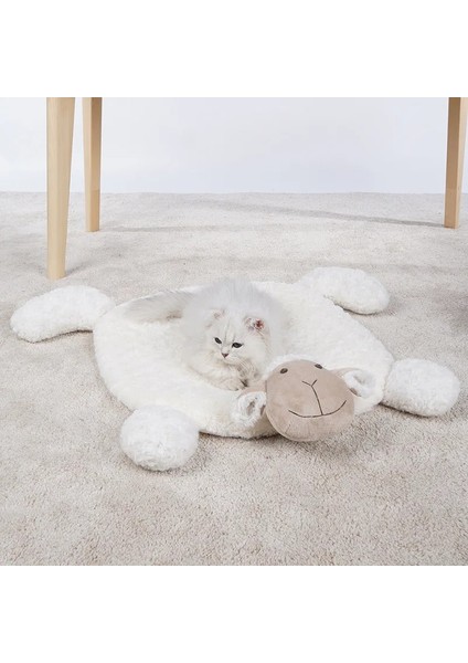 Beyaz Stil Güzel Kedi Mat Kış Kalınlaşmak Sıcak Uyku Yatakları Küçük Koyun Kaşmir Küçük Orta Köpekler Için Pet Battaniye Köpek Yatağı Kediler Pet Supplie (Yurt Dışından) fırsatları
