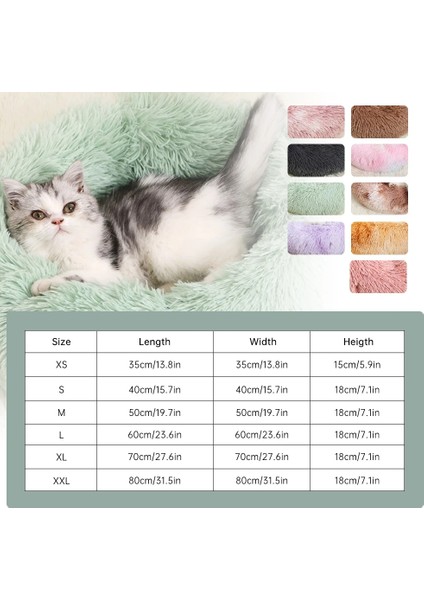 06 Açık Kahverengi Tarzı Xl 70CM Süper Yumuşak Uzun Peluş Kedi Yatağı Pet Mat Evi Köpek Yatağı Kış Sıcak Uyuyan Kediler Yuva Yuvarlak Kedi Yastık Rahat Evcil Hayvanlar Ürünleri (Yurt Dışından)