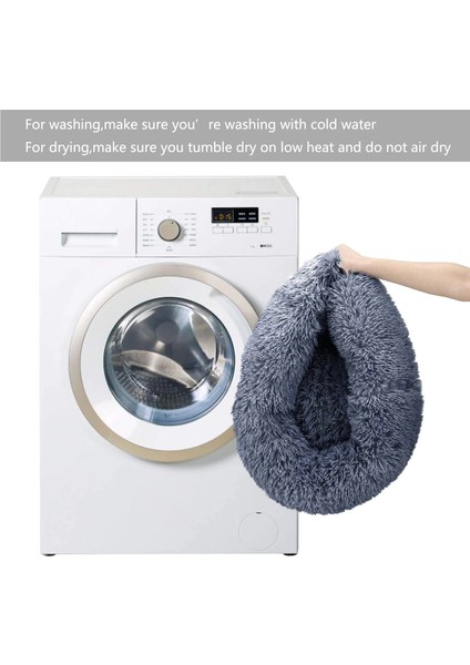 Gri-Çizgi Stili M-60CM Tnly Uzun Peluş Kedi Yatak Ev Yavrusu Mat Kış Sıcak Uyku Kediler Yuva Yumuşak Uzun Peluş Köpek Sepeti Pet Yastık Taşınabilir Pet Yatak (Yurt Dışından) modelleri