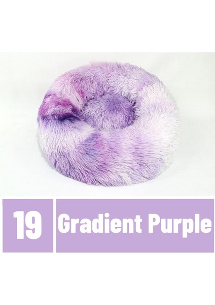 Gradyan Mor Stili S-50CM Tnly Uzun Peluş Kedi Yatak Ev Yavrusu Mat Kış Sıcak Uyku Kediler Yuva Yumuşak Uzun Peluş Köpek Sepeti Pet Yastık Taşınabilir Pet Yatak (Yurt Dışından)
