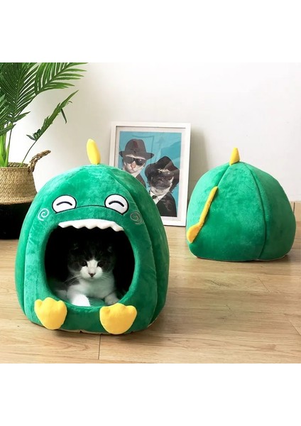 Yeşil Stil 38CM38CM38CM Karikatür Kedi Yatak Evi Kış Sıcak Polar Yıkanabilir Yumuşak Köpek Yuva Kedi Mağarası Çadır Uyku Için Su Geçirmez Evcil Hayvanlar Uyku Çantaları Malzemeleri (Yurt Dışından)