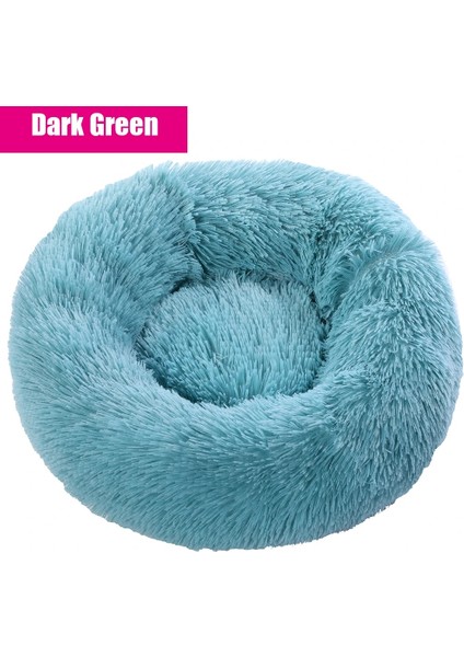 Koyu Yeşil Tarzı M Çapı 50CM Süper Büyük Köpek Yatağı Yuvarlak Yıkanabilir Evcil Hayvan Yatak Kış Sıcak Uyku Peluş Köpek Kulübesi Kedi Paspaslar Yavru Yastık Mat Köpek Kedi Malzemeleri (Yurt Dışından)