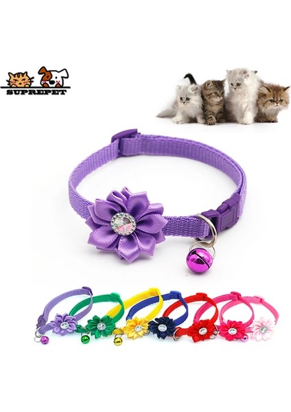 Yeşil Stil S Beden Suprepet Pet Kedi Yaka Çiçek Çan Elmas Köpek Kedi Yaka Ayarlanabilir Kolay Aşınma Toka Güzel Kedi Kolye Kedi Aksesuarları (Yurt Dışından) modelleri