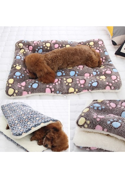 Pembe Ayı Stili 49CMX32CM Yumuşak Polar Ped Pet Battaniye Pazen Kalınlaşmış Pet Yatak Mat Yavru Köpek Kedi Kanepe Yastık Ev Halısı Sıcak Tutmak Uyku Örtüsü (Yurt Dışından)