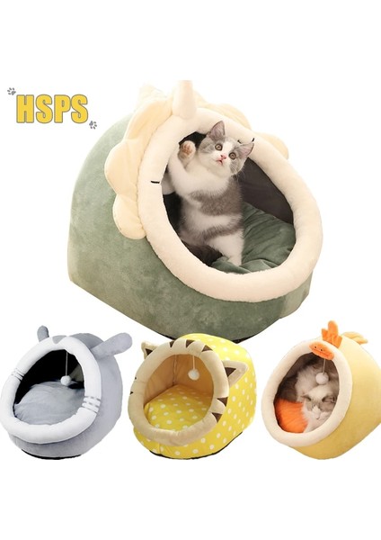 No.1 Tarzı M Beden Sevimli Kedi Yatak Sıcak Pet Sepet Rahat Kış Moda Yastık Yavru Ev Çadır Yıkanabilir Mağara Kediler Yataklar Için Çok Yumuşak Komik Mat Çanta (Yurt Dışından) modelleri