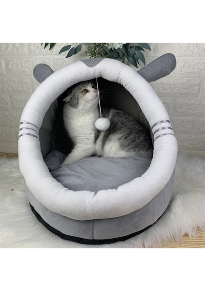 No.1 Tarzı M Beden Sevimli Kedi Yatak Sıcak Pet Sepet Rahat Kış Moda Yastık Yavru Ev Çadır Yıkanabilir Mağara Kediler Yataklar Için Çok Yumuşak Komik Mat Çanta (Yurt Dışından) indirimleri