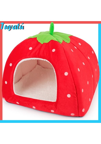 Mor Evcil Hayvan Evi Stili 31X31 cm Kawaii Sevimli Kedi Yatak Evi Köpekler Için Çilek Pet Kedi Evi Kulübesi Kış Sıcak Kediler Için Yumuşak Kedi Yatakları Aksesuarları Cama Gato Pug (Yurt Dışından) fiyatları