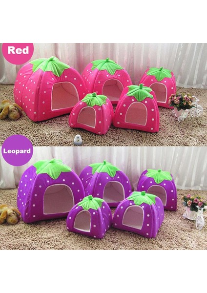 Mor Evcil Hayvan Evi Stili 31X31 cm Kawaii Sevimli Kedi Yatak Evi Köpekler Için Çilek Pet Kedi Evi Kulübesi Kış Sıcak Kediler Için Yumuşak Kedi Yatakları Aksesuarları Cama Gato Pug (Yurt Dışından) fırsatları