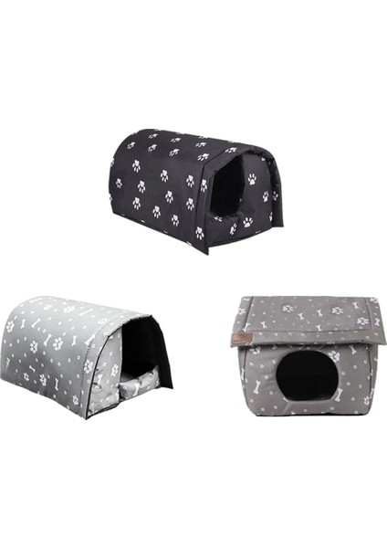 Siyah Stil L Beden Kedi Yatak Ev Kulübesi Köpekler Kediler Yuva Açık Sıcak Uyuyan Kedi Yatağı Pet Köpek Evi Kış Kedi Uyku Kulübesi (Yurt Dışından)