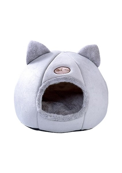 Gri Stil M 33X33X33CM 2021 Kışın Derin Uyku Konforu Kedi Yatağı Küçük Mat Sepet Kedi Evi Ürünleri Evcil Hayvanlar Çadır Rahat Mağara Kedi Yatakları Kapalı (Yurt Dışından)