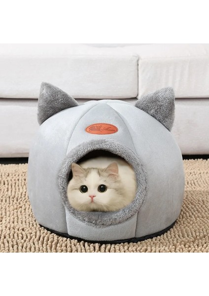 Gri Stil M 33X33X33CM 2021 Kışın Derin Uyku Konforu Kedi Yatağı Küçük Mat Sepet Kedi Evi Ürünleri Evcil Hayvanlar Çadır Rahat Mağara Kedi Yatakları Kapalı (Yurt Dışından) fiyatları