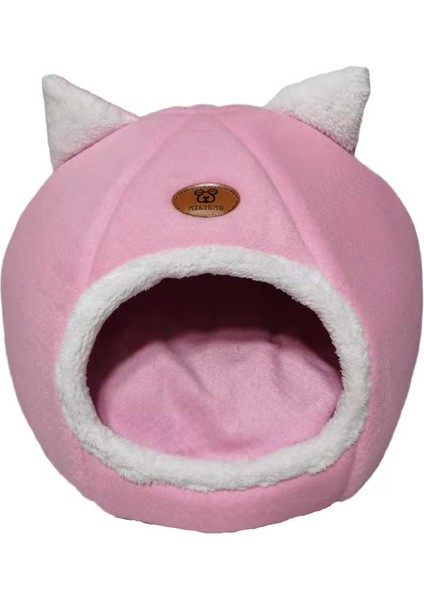 Pembe Tarzı 40X40X40CM Süper Yumuşak Köpek Yuvarlak Kedi Derin Uyku Kışın Konfor Sıcak Uyku Çadır Rahat Mağara Mat Kediler Için Taşınabilir Kapalı Kedi Yatak (Yurt Dışından)