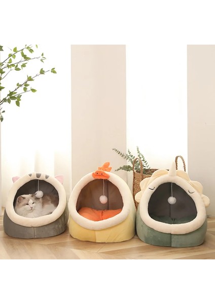 Shanhua Shop E Stili 37X35X32CM Sıcak Kedi Evi Kedi Yatağı Sevimli Yavru Kedi Şezlong Yastık Çadır Köpek Yavrusu Için Pet Sepeti Yıkanabilir Mağara Yatağı Yuva Yastığı Tatlı (Yurt Dışından)