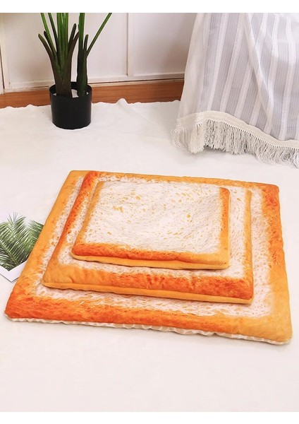 Tost Mat Tarzı L Beden 1 Adet Yeni Konfor Pizza Kedi Mat Yumuşak Sıcak Köpek Uyku Yatak Mat Kedi Battaniye Haşlanmış Yumurta Yenilik Uyku Pedi Pizza Uyku Battaniyeleri (Yurt Dışından)