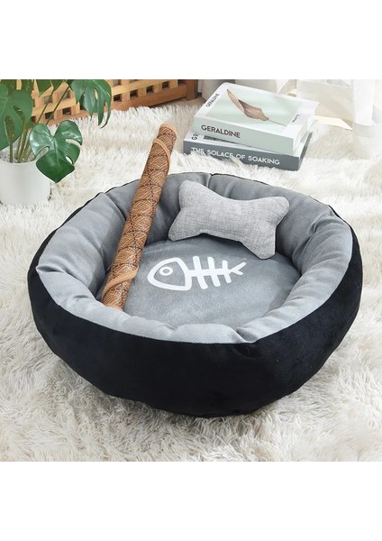 Gri Yuva Stili Çap 40CM Sevimli Yumurta Tarts Kedi Yatağı Dört Mevsim Mevcuttur Evcil Hayvan Evi Açık Seyahat Kedileri Için Uygun Evcil Hayvanlar Için Ürünler (Yurt Dışından) fiyatları