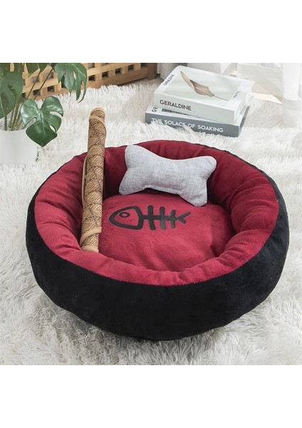 Gri Yuva Stili Çap 40CM Sevimli Yumurta Tarts Kedi Yatağı Dört Mevsim Mevcuttur Evcil Hayvan Evi Açık Seyahat Kedileri Için Uygun Evcil Hayvanlar Için Ürünler (Yurt Dışından) fırsatları