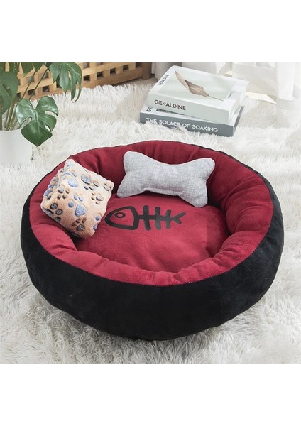 Gri Yuva Stili Çap 40CM Sevimli Yumurta Tarts Kedi Yatağı Dört Mevsim Mevcuttur Evcil Hayvan Evi Açık Seyahat Kedileri Için Uygun Evcil Hayvanlar Için Ürünler (Yurt Dışından) indirimleri