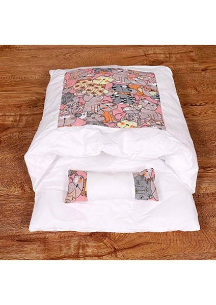 B Tarzı U 65X50CM Japon Tarzı Pet Yorgan Nefes Kedi Köpek Uyku Tulumu Sıcak Ev Yarı Kapalı Yavru Yavru Kedi Kulübesi Çıkarılabilir Yumuşak Yatak Yuva (Yurt Dışından) indirimleri