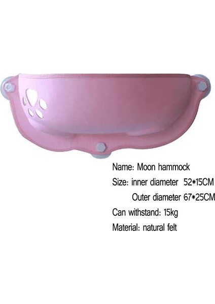 Pembe Tarzı Shuangmao Pet Kedi Pencere Hamak Rulman 20KG Ev Yavru Kedi Yatakları Için Köpek Şezlong Emme Hamak Raf Rahat Evcil Hayvan Malzemeleri (Yurt Dışından)
