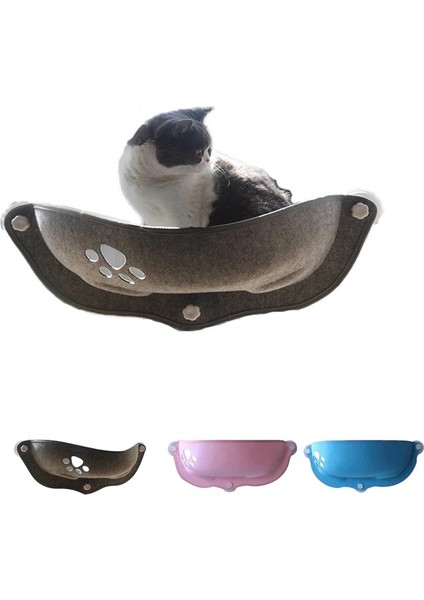 Pembe Tarzı Shuangmao Pet Kedi Pencere Hamak Rulman 20KG Ev Yavru Kedi Yatakları Için Köpek Şezlong Emme Hamak Raf Rahat Evcil Hayvan Malzemeleri (Yurt Dışından) modelleri