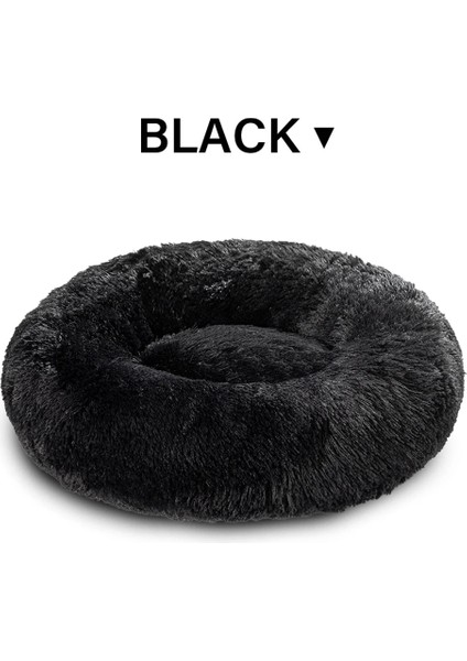 Gw-Siyah Stili XXL-100CM Vıp Yuvarlak Zip Pet Köpek Yatağı Büyük Küçük Köpek Kedi Evi Uzun Peluş Mat Kanepe Süper Yumuşak Pet Yatak Kulübesi Köpek Sakinleştirici Yatak (Yurt Dışından)