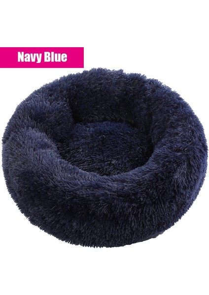 Lacivert Tarzı L Çapı 60CM Süper Büyük Köpek Yatağı Yuvarlak Yıkanabilir Evcil Hayvan Yatak Kış Sıcak Uyku Peluş Köpek Kulübesi Kedi Paspaslar Yavru Yastık Mat Köpek Kedi Malzemeleri (Yurt Dışından)