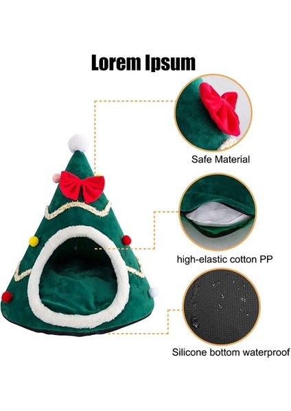 Yeşil Stil S 45X38X38CM Kedi Yatak Ev Noel Ağacı Şekli Köpek Kulübesi Yıkanabilir Kedi Mat Yavru Mağara Kış Sıcak Kediler Için Pet Yataklar Köpekler Pet Aksesuarları (Yurt Dışından) fiyatları