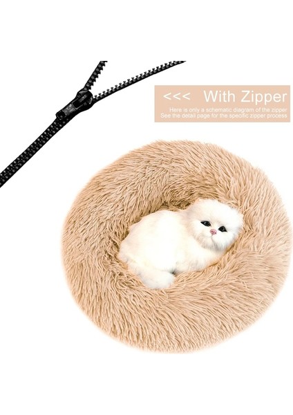 Shanhua Shop No.10 Tarzı 50CM Ayrılabilir Köpek Yatağı Köpekler Için Fermuarlı Kediler Yuvarlak Mat Kalınlaşmak Peluş Sıcak Pet Yatak (Yurt Dışından)