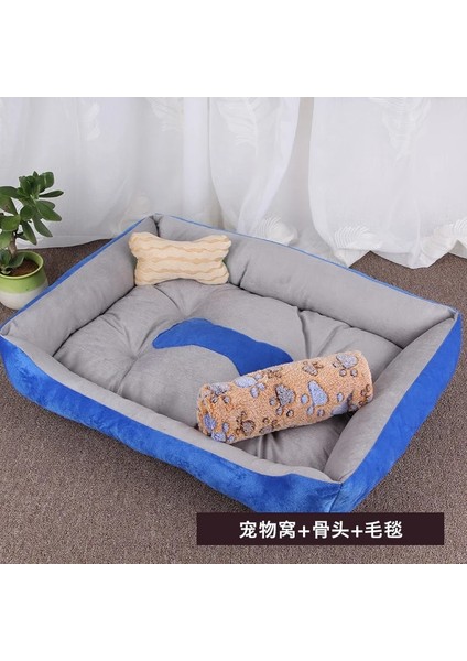Mavi-B Tarzı S 55X40X15CM Pet Köpek Yatağı Sıcak Kanepe Köpek Paspasları Küçük Orta Büyük Köpek Yumuşak Evcil Hayvan Yatağı Köpekler Için Yıkanabilir Ev Kedi Yavrusu Pamuk Kulübesi Mat (Yurt Dışından)