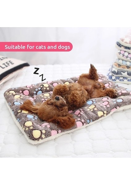 Pembe Ayı Stili 79X60CM Yumuşak Flanel Kalınlaşmış Pet Yumuşak Polar Ped Pet Battaniye Yatak Mat Yavru Köpek Kedi Kanepe Yastık Ev Halısı Sıcak Tutmak Uyku Örtüsü (Yurt Dışından)