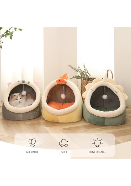No.3 Tarzı S 31X30X29CM Kedi Pedi Yatak Tatlı Yumuşak Sıcak Pet Sepeti Rahat Yavru Kedi Şezlong Yastık Pet House Çadır Küçük Köpek Mat Yıkanabilir Kediler Kış Yatakları (Yurt Dışından)
