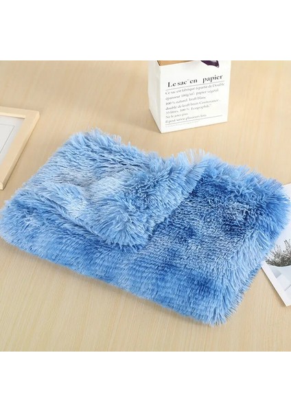 Camgöbeği Mavi Tarzı 56X36CM Yumuşak Pet Köpek Battaniye Kedi Yatak Mat Uzun Peluş Sıcak Çift Katmanlı Kabarık Derin Uyku Örtüsü Küçük Orta Büyük Köpekler Için Yatak (Yurt Dışından)