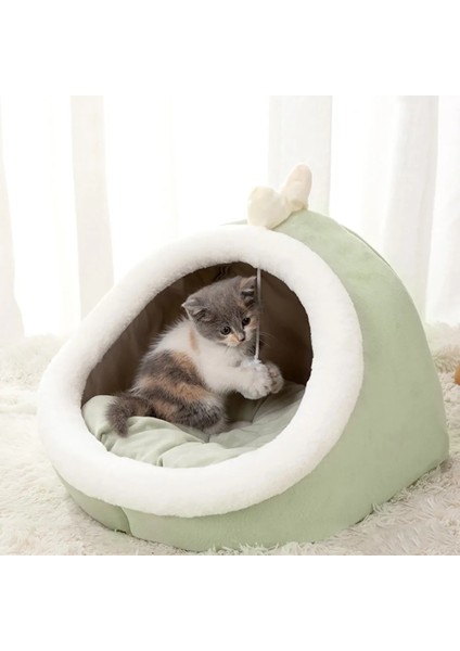 E Stili 30X30X28CM Sıcak Kedi Evi Kedi Yatağı Sevimli Yavru Kedi Şezlong Yastık Çadır Köpek Yavrusu Için Pet Sepeti Yıkanabilir Mağara Yatağı Yuva Yastığı Tatlı (Yurt Dışından)