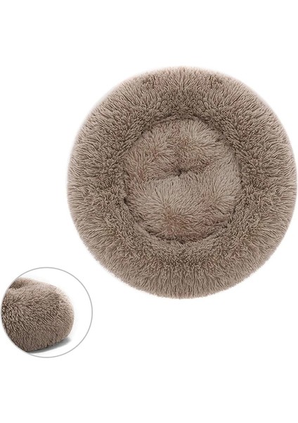 Koyu Gri Tarzı 50CM Sakinleştirici Rahat Köpek Yatağı Yuvarlak Büyük Köpekler Için Pet Şezlong Yastık Kedi Kış Köpek Kulübesi Noel Yavrusu Mat (Yurt Dışından) modelleri