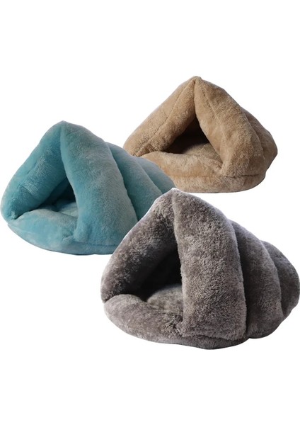 Yeşil Stil 50X50CM Pet Yatak Yumuşak Sıcak Yuva Kulübesi Uyku Tulumu Mat Pad Çadır Kedi Köpek Mağara Evi Için Yıkanabilir Peluş Derin Uyku Kedi Kumu Mat (Yurt Dışından)