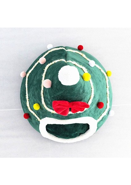 Yeşil Stil L Beden Sonbahar Kış Noel Ağacı Şekli Kedi Evi Sıcak Uyku Yumuşak Yatak Yarı Kapalı Pet Yuva Hamster Sincap Tavşan Yavru Köpek (Yurt Dışından) fırsatları