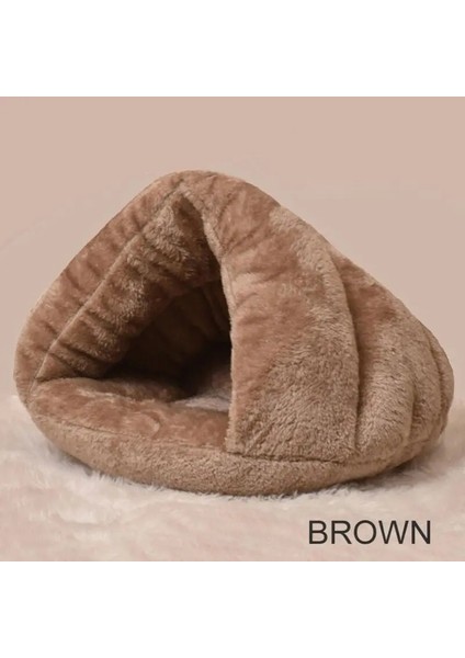 Gri Stil L Beden Üçgen Pet Yuva Pet Köpek Kedi Mağarası Igloo Yatak Sepet Ev Yavrusu Yumuşak Rahat Kapalı Yastık Kulübesi Pet Aksesuarları Yeni Sıcak (Yurt Dışından) indirimleri